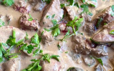 Pileća džigerica sa pečurkama – 180 RSD